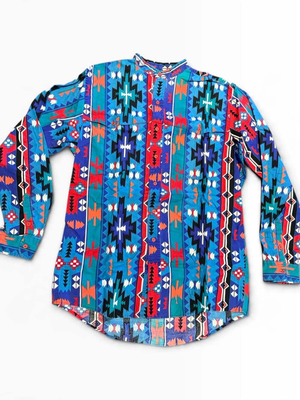 Vintage Frontier Series Men’s Large Tall Aztec Brightly Colored Western Shirt